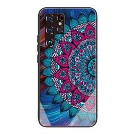 Skal För Samsung Galaxy S22 Ultra 5G Mandala I Härdat Glas