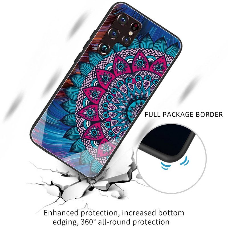 Skal För Samsung Galaxy S22 Ultra 5G Mandala I Härdat Glas