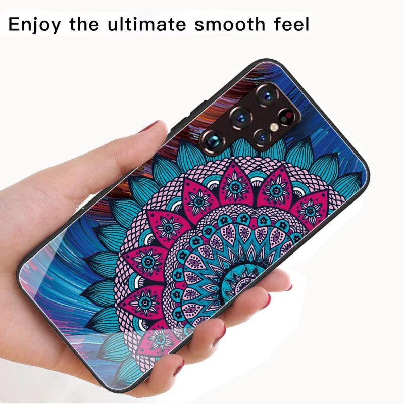 Skal För Samsung Galaxy S22 Ultra 5G Mandala I Härdat Glas