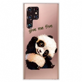 Skal För Samsung Galaxy S22 Ultra 5G Panda Ge Mig Fem