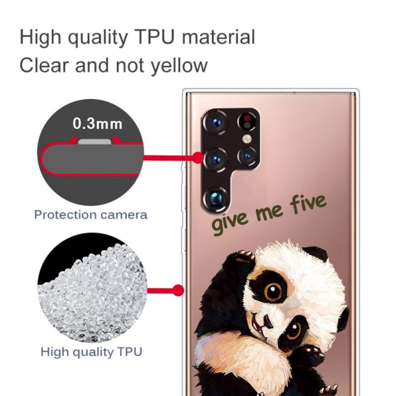 Skal För Samsung Galaxy S22 Ultra 5G Panda Ge Mig Fem