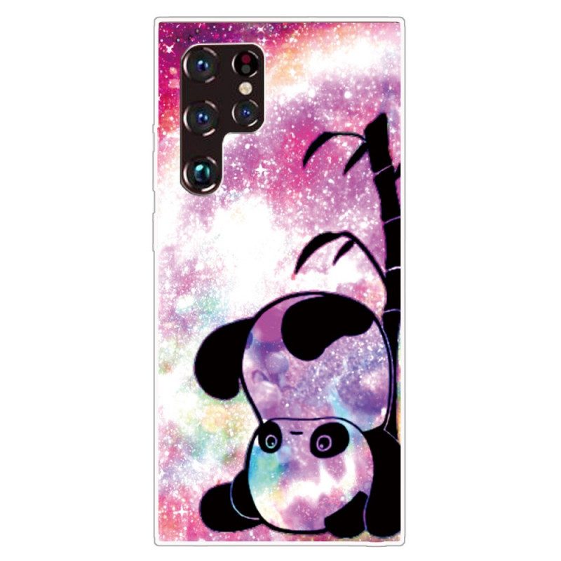 Skal För Samsung Galaxy S22 Ultra 5G Panda Och Bambu