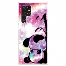 Skal För Samsung Galaxy S22 Ultra 5G Panda Och Bambu