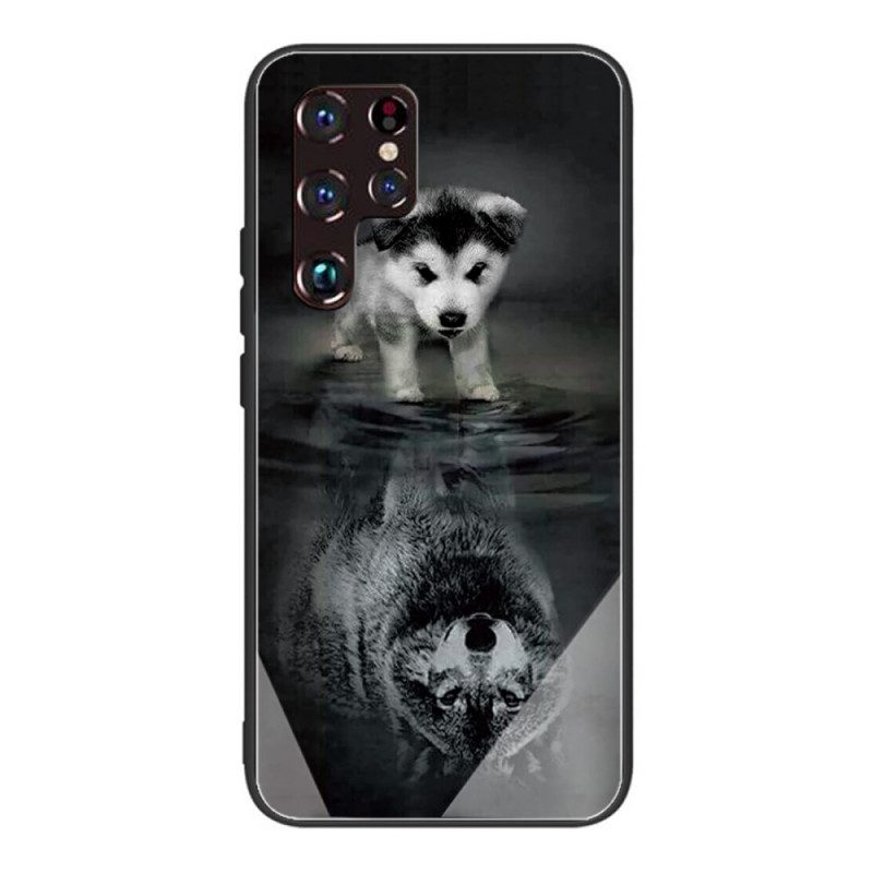 Skal För Samsung Galaxy S22 Ultra 5G Puppy Dream Härdat Glas