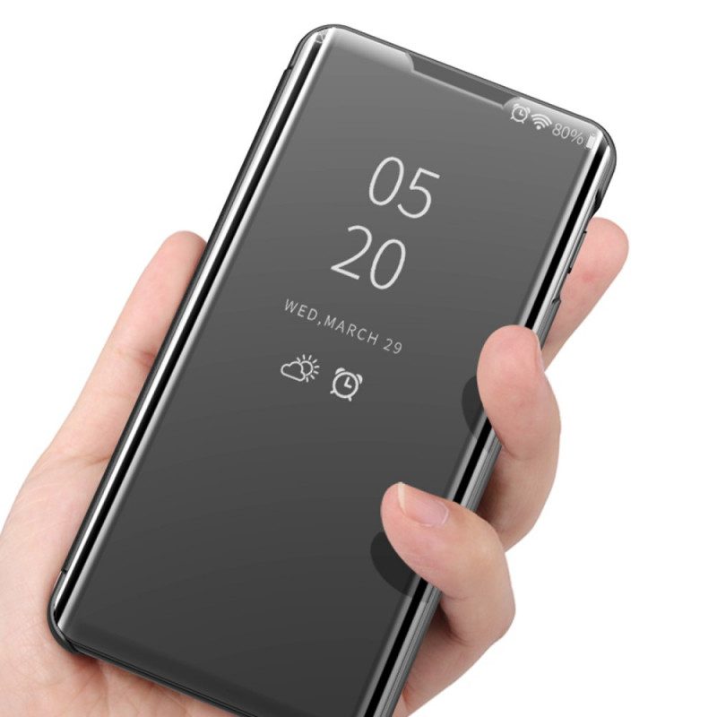 Skal För Samsung Galaxy S22 Ultra 5G Spegel Och Konstläder
