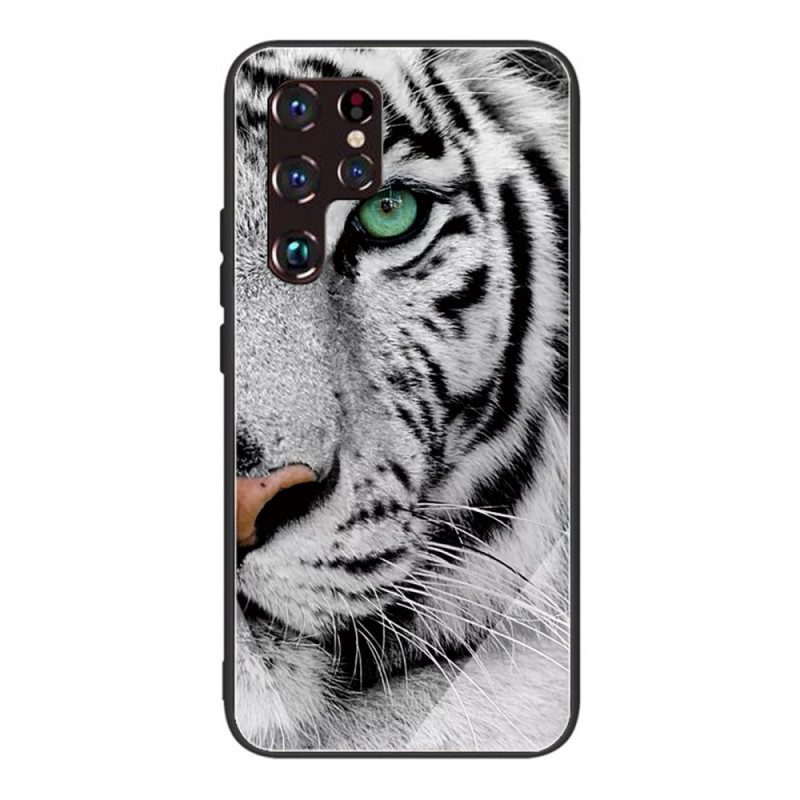 Skal För Samsung Galaxy S22 Ultra 5G Tiger Härdat Glas