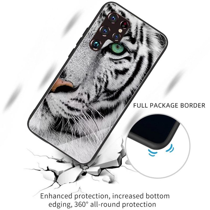 Skal För Samsung Galaxy S22 Ultra 5G Tiger Härdat Glas