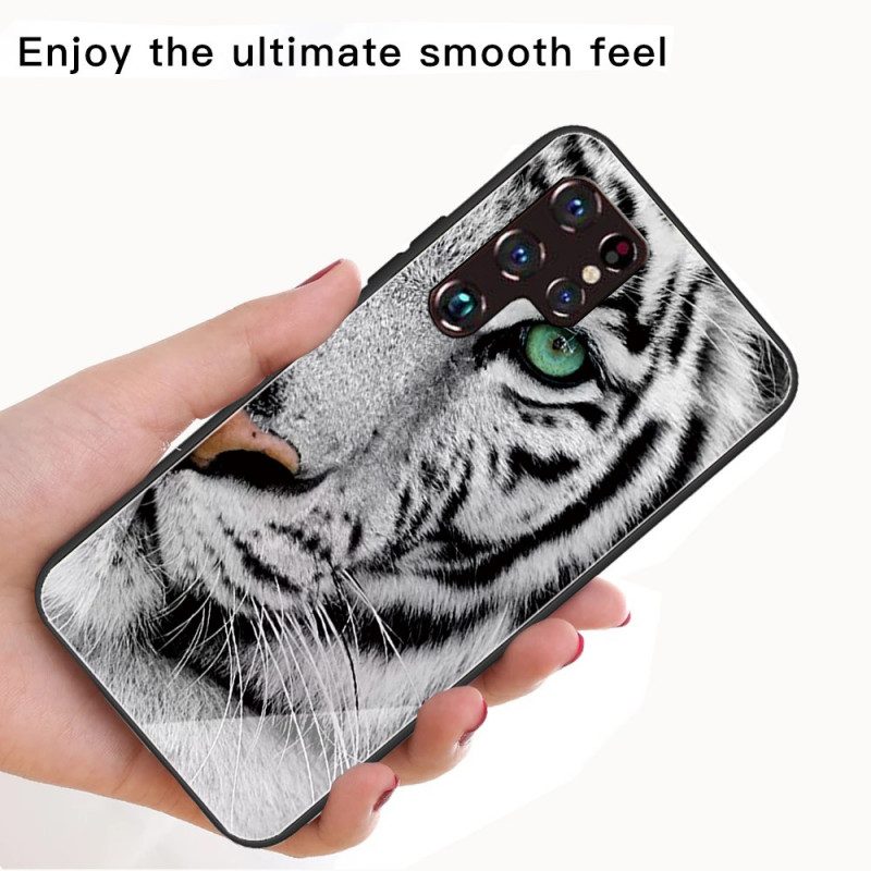 Skal För Samsung Galaxy S22 Ultra 5G Tiger Härdat Glas