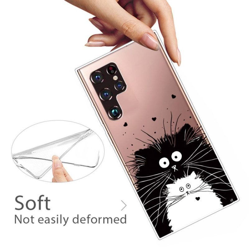 Skal För Samsung Galaxy S22 Ultra 5G Titta På Katterna