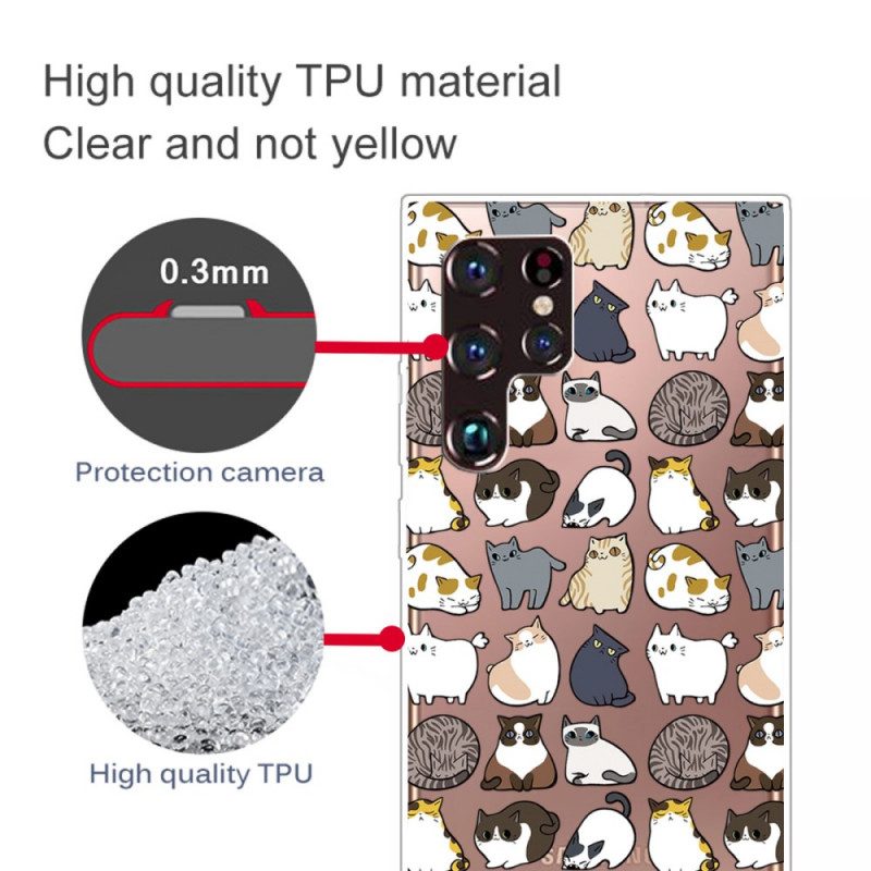 Skal För Samsung Galaxy S22 Ultra 5G Toppkatter