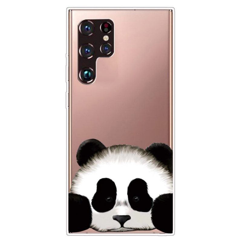 Skal För Samsung Galaxy S22 Ultra 5G Transparent Panda