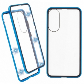 Skal För Samsung Galaxy S25 5g Edge Härdat Glas Och Magnetisk Ram