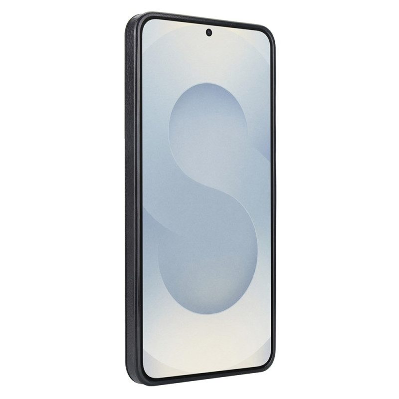 Skal För Samsung Galaxy S25 5g Edge Lädereffekt Med Korthållare
