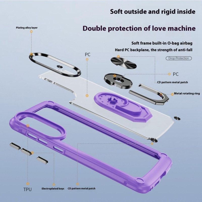 Skal För Samsung Galaxy S25 5g Edge Robust Med Handsfree-stativ