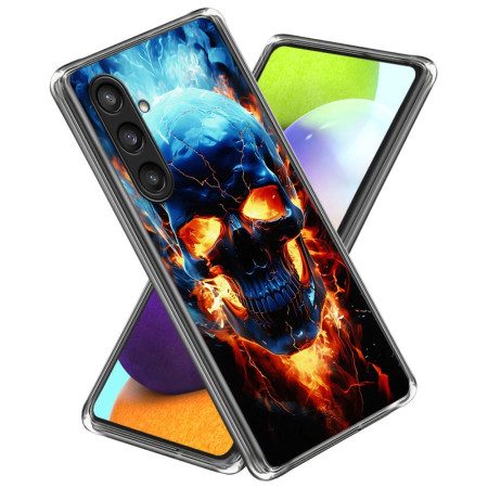 Skal För Samsung Galaxy S25 5g Flammande Dödskalle