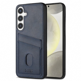 Skal För Samsung Galaxy S25 5g Korthållare I Texturerat Läder