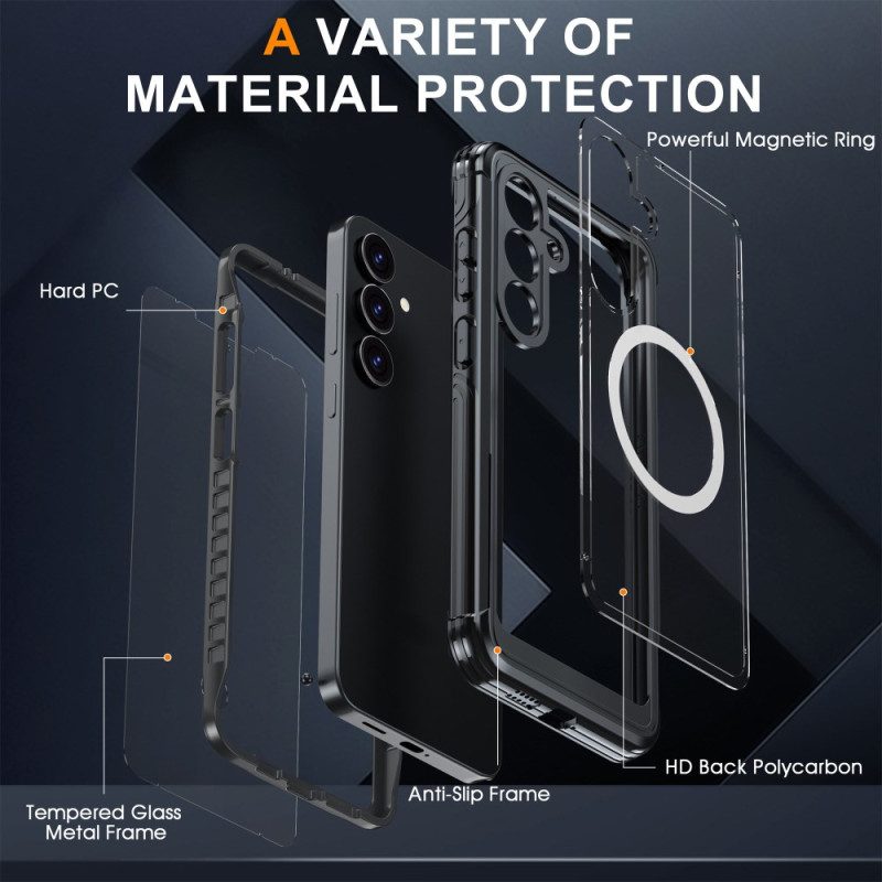 Skal För Samsung Galaxy S25 Fe Magnetisk Med Skärmskydd