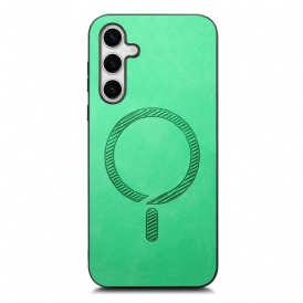 Skal För Samsung Galaxy S25 Plus 5g Lädereffekt Kompatibel Med Magsafe