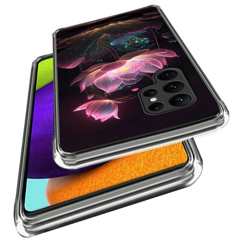 Skal För Samsung Galaxy S25 Ultra 5g Fluorescerande Lotusblomma