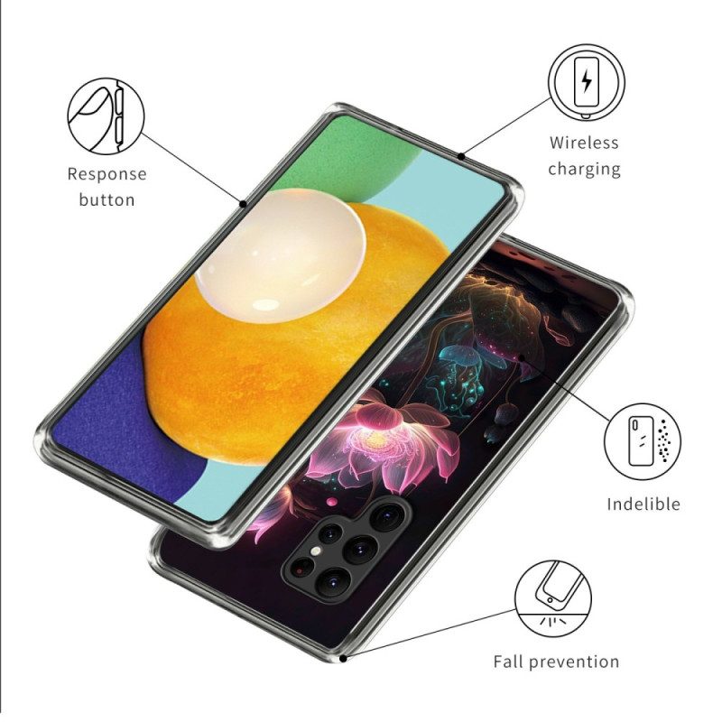 Skal För Samsung Galaxy S25 Ultra 5g Fluorescerande Lotusblomma