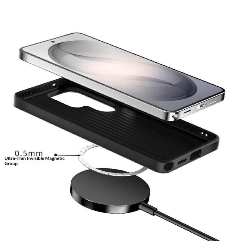 Skal För Samsung Galaxy S26 Abeel Magnetisk Kolfibertextur
