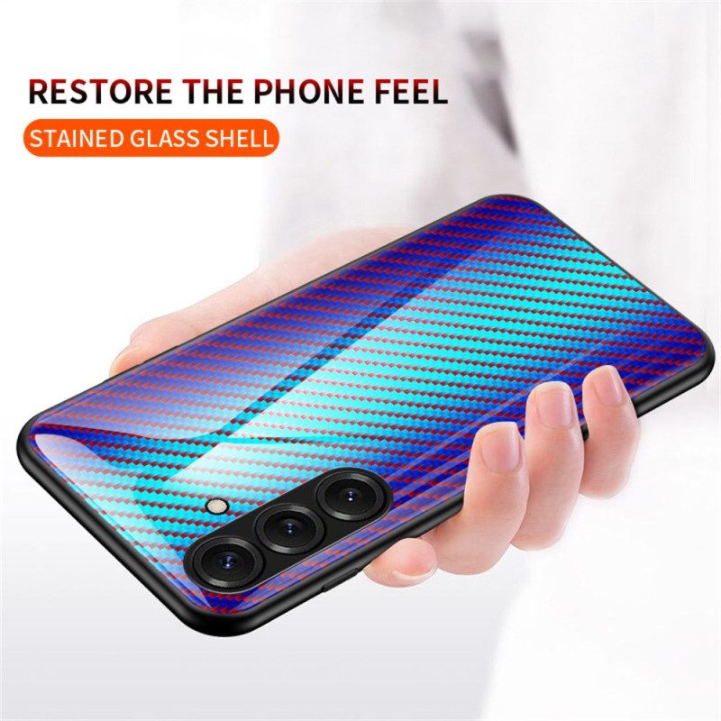 Skal För Samsung Galaxy S26 Plus Härdat Glas I Kolfiber