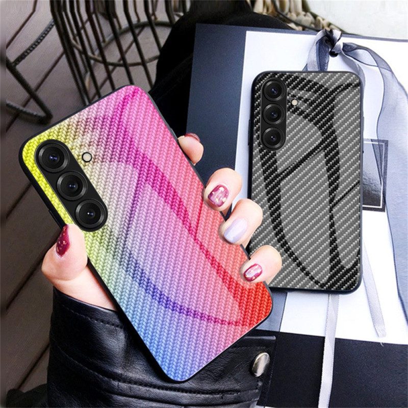 Skal För Samsung Galaxy S26 Plus Härdat Glas I Kolfiber