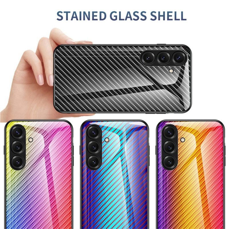 Skal För Samsung Galaxy S26 Plus Härdat Glas I Kolfiber