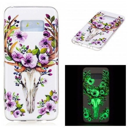 Skal För Samsung Galaxy S8 Fluorescerande Blomälg