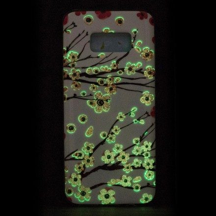 Skal För Samsung Galaxy S8 Fluorescerande Blommor