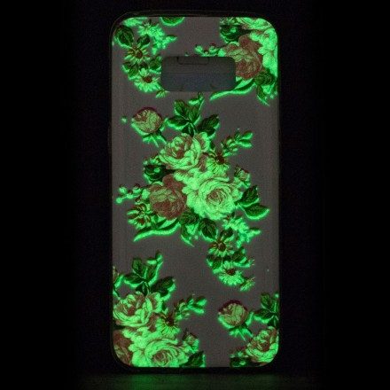 Skal För Samsung Galaxy S8 Fluorescerande Frihetsblommor