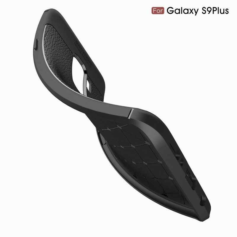 Skal För Samsung Galaxy S9 Plus Double Line Litchi Lädereffekt