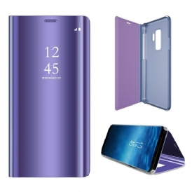 Skal För Samsung Galaxy S9 Spegel Och Lädereffekt