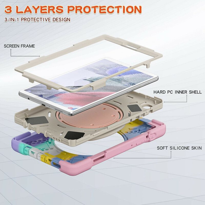 Skal För Samsung Galaxy Tab A7 Lite Ultraresistent Ringstödsfärg