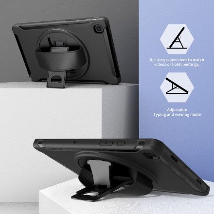 Skal För Samsung Galaxy Tab A7 Skyddsfodral Trippelt Skydd Med Rem Och Hållare
