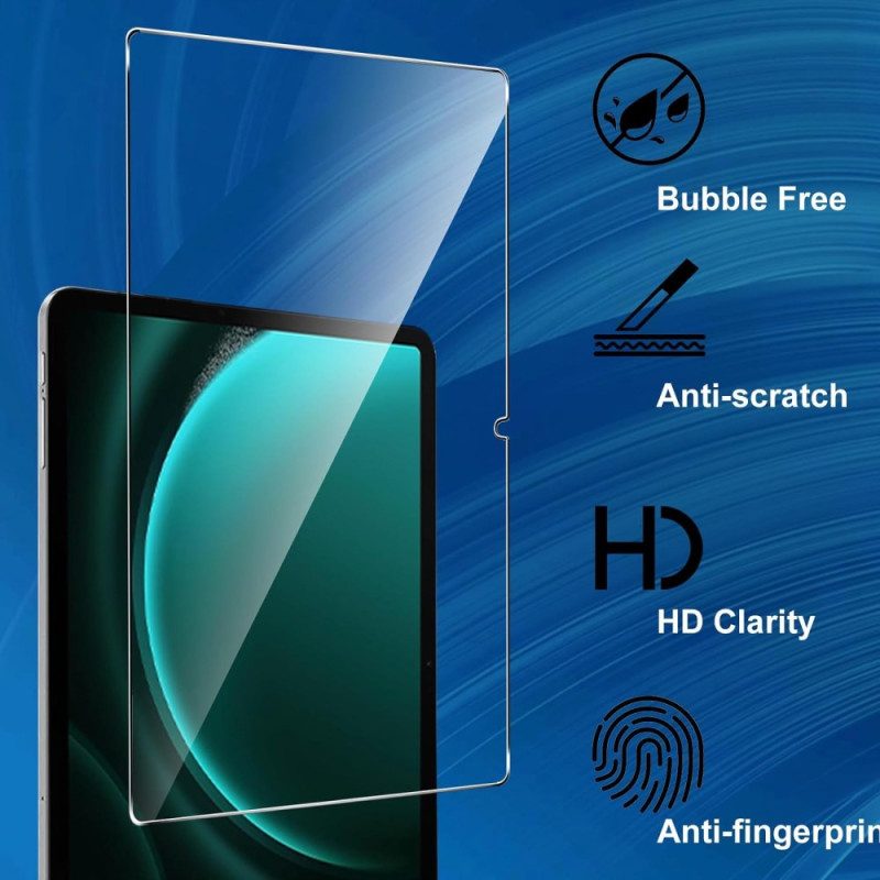 Skal För Samsung Galaxy Tab S10 Fe Transparent Med 2 Skärmskydd I Härdat Glas