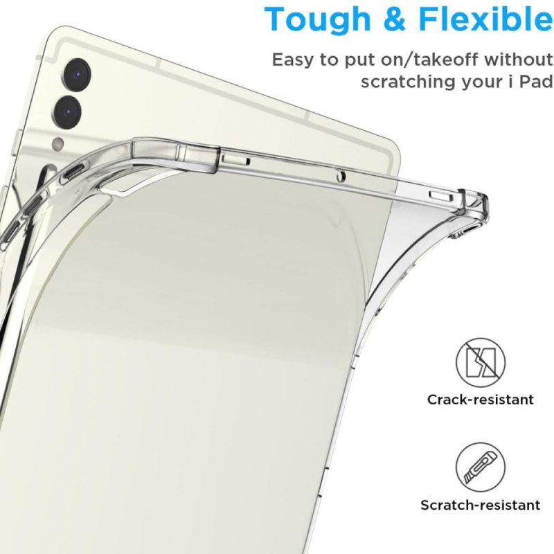 Skal För Samsung Galaxy Tab S10 Plus Transparent Med Pekpennahållare