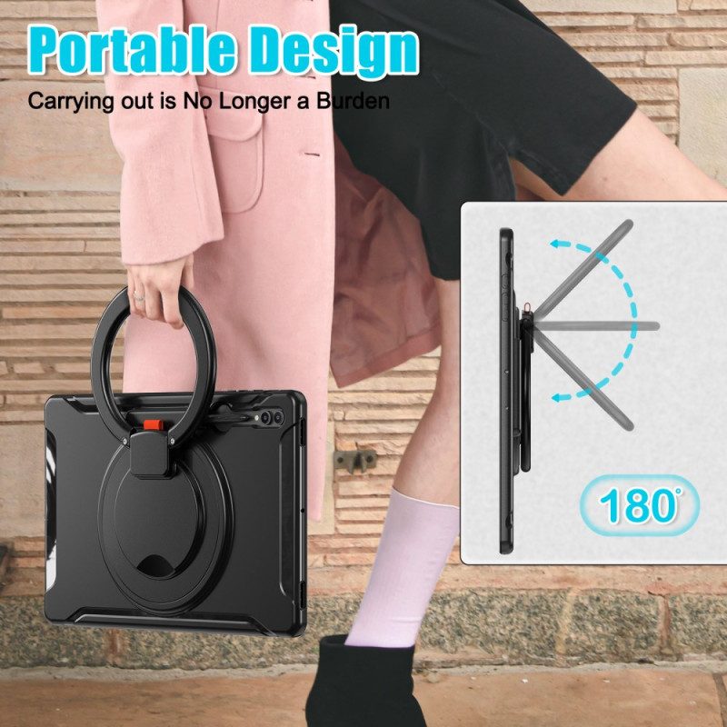 Skal För Samsung Galaxy Tab S10 Ultra Roterande Ringstativ