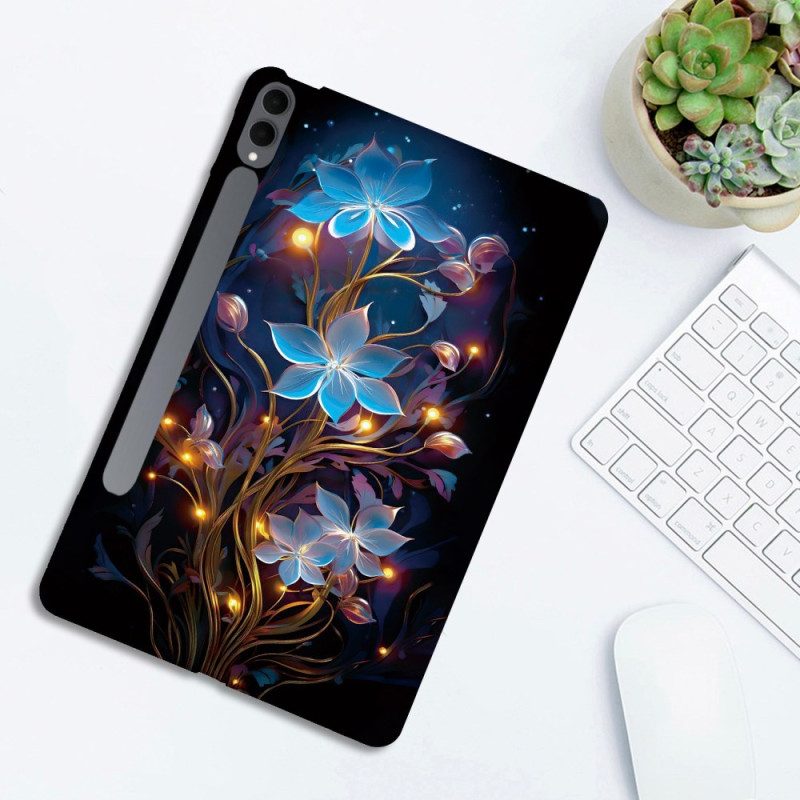 Skal För Samsung Galaxy Tab S11 Ultra Blå Blommor