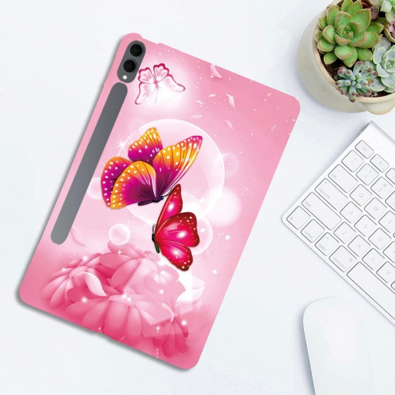 Skal För Samsung Galaxy Tab S11 Ultra Rosa Fjärilar