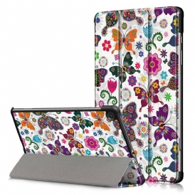 Skal För Samsung Galaxy Tab S6 Lite Förbättrade Fjärilar Och Blommor