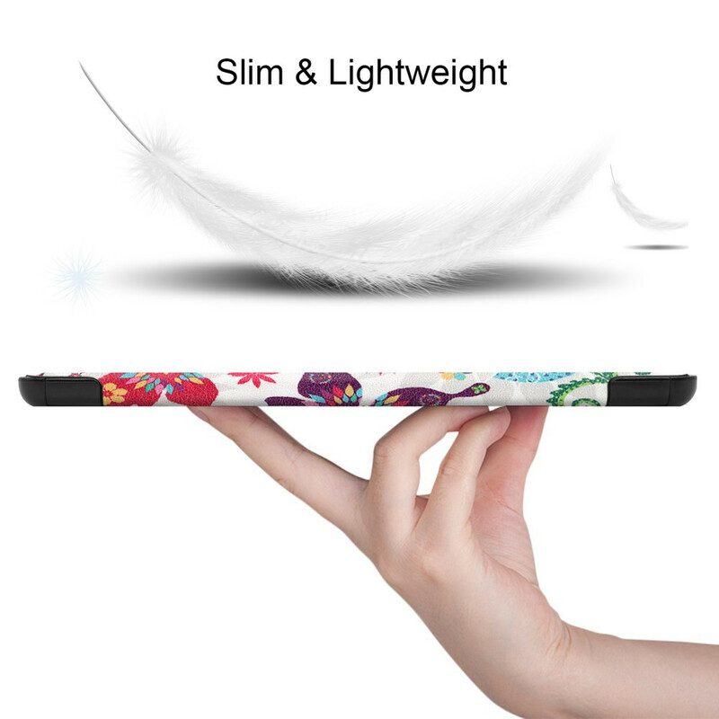 Skal För Samsung Galaxy Tab S6 Lite Retro Fjärilar Och Blommor