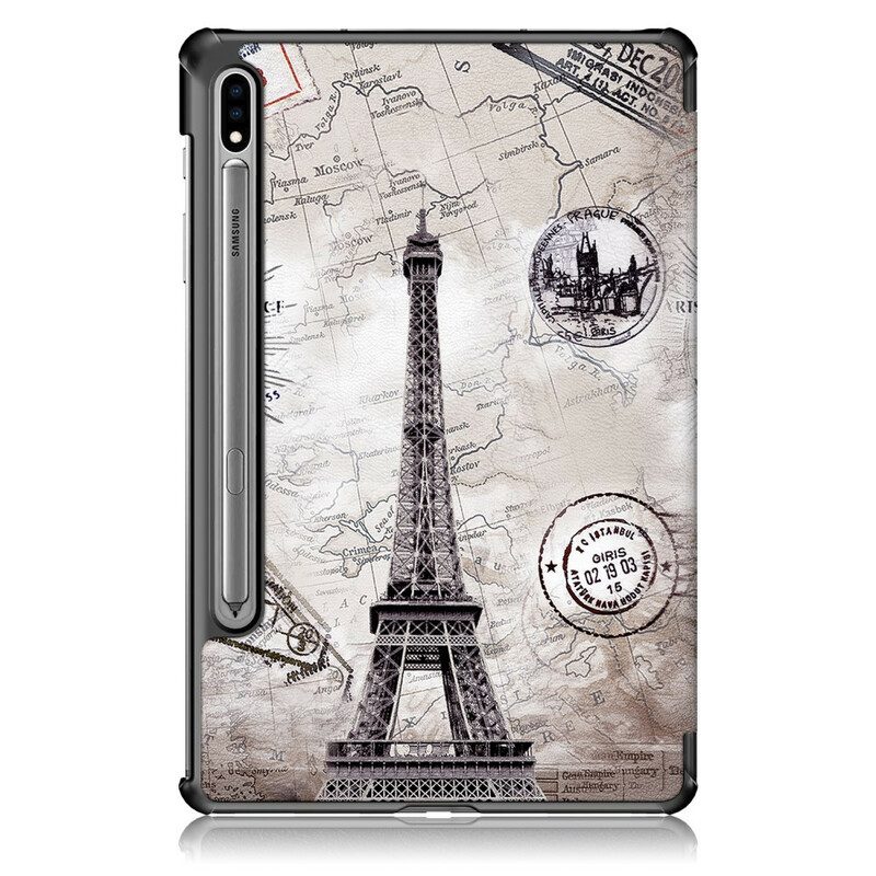 Skal För Samsung Galaxy Tab S7 FE Förstärkt Eiffeltorn