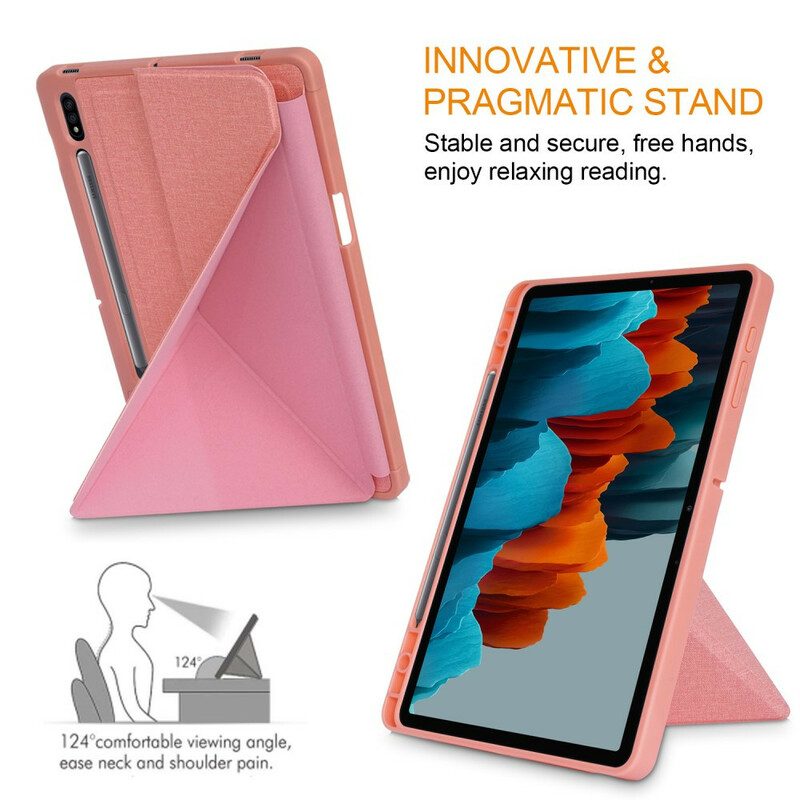 Skal För Samsung Galaxy Tab S7 FE Origamitygsstruktur