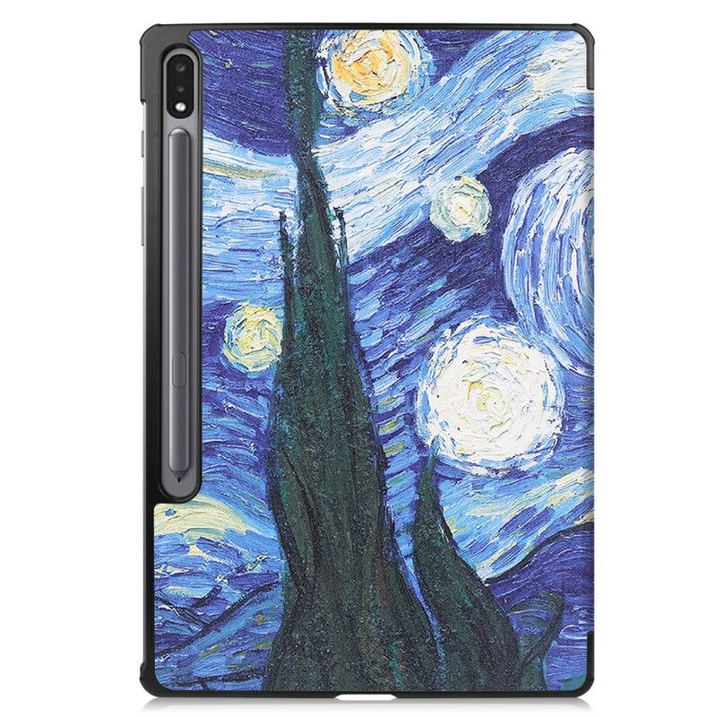 Skal För Samsung Galaxy Tab S7 FE Starry Night Pennhållare