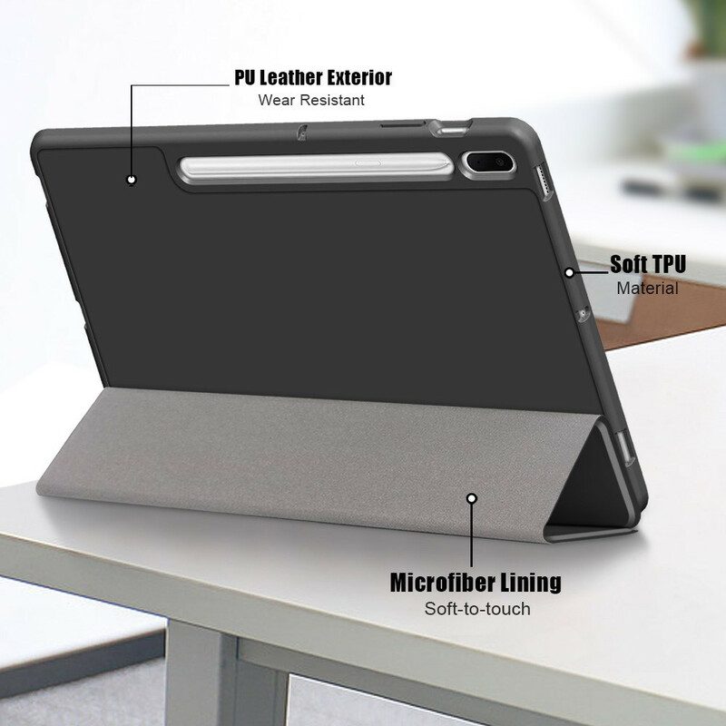 Skal För Samsung Galaxy Tab S7 FE Tri-fold Förstärkt Pennhållare