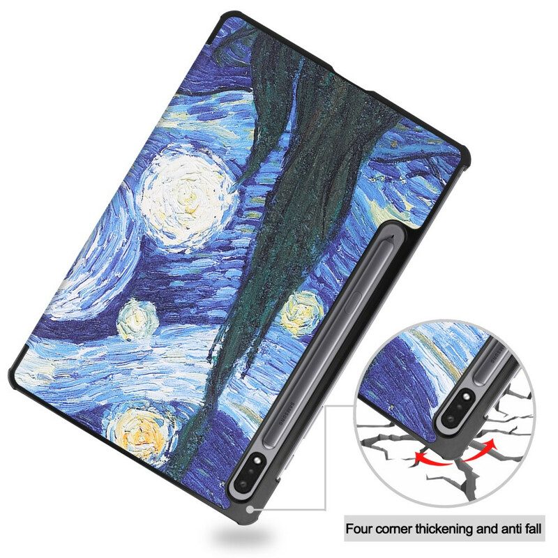 Skal För Samsung Galaxy Tab S7 / Tab S8 Starry Night Pennhållare