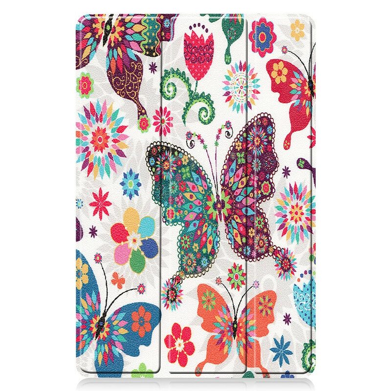 Skal För Samsung Galaxy Tab S7 / Tab S8 Vintage Flower Pennhållare