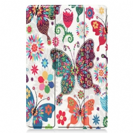 Skal För Samsung Galaxy Tab S7 / Tab S8 Vintage Flower Pennhållare