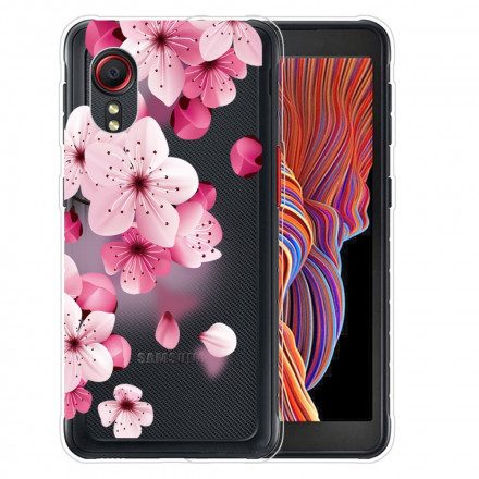 Skal För Samsung Galaxy XCover 5 Små Rosa Blommor